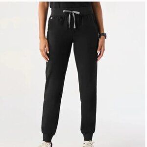 FIGS Women Medium Petite Black Zamora 6-pocket Jogger Scrub Pants Hospital Nurse
